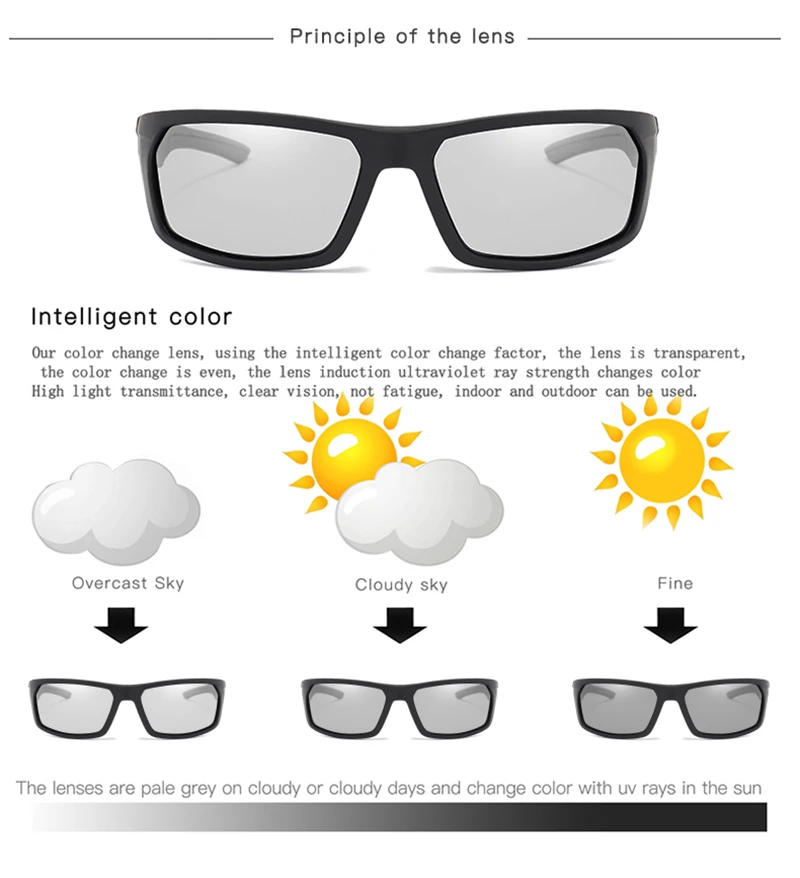 MVBBFJR фотохромные солнцезащитные очки Хамелеон для мужчин и женщин поляризационные спортивные зеркальные очки для вождения очки изменения цвета солнцезащитные очки UV400