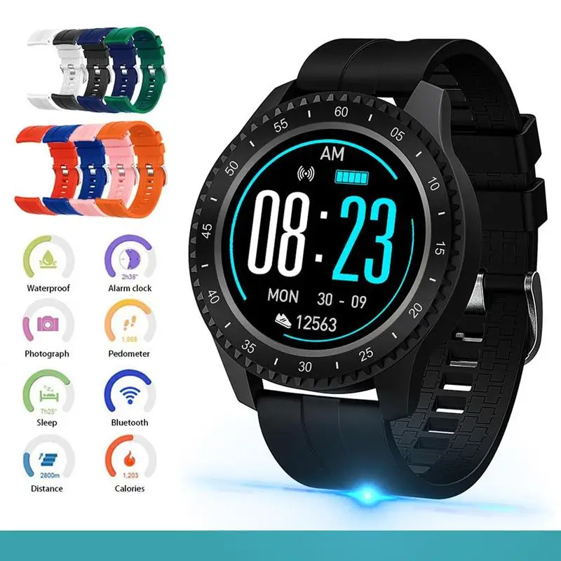 Fitness Detection Blood Pressure Heart Rate With Pedometer Smart Watch F17 Smart Watch With Bluetooth