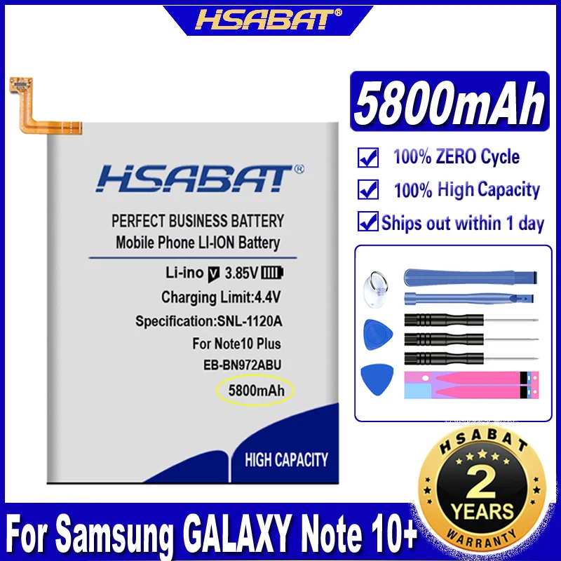 HSABAT EB-BN972ABU 5800mAh Battery For Samsung GALAXY Note 10+ Note10Plus 10 Note10+ Plus SM-N975F SM-N975DS Batteries | Мобильные