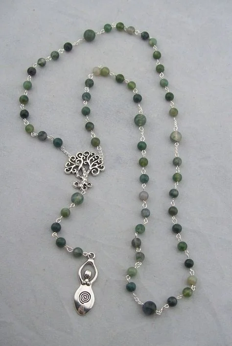 Green Agate Tree of Life Prayer Beads Necklace | Украшения и аксессуары