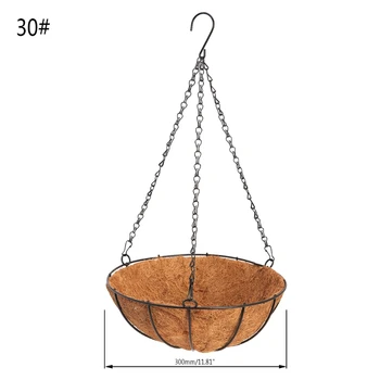 

Hanging Coconut Vegetable Flower Pot Basket Liners Planter Garden Decor Iron Art DXAF