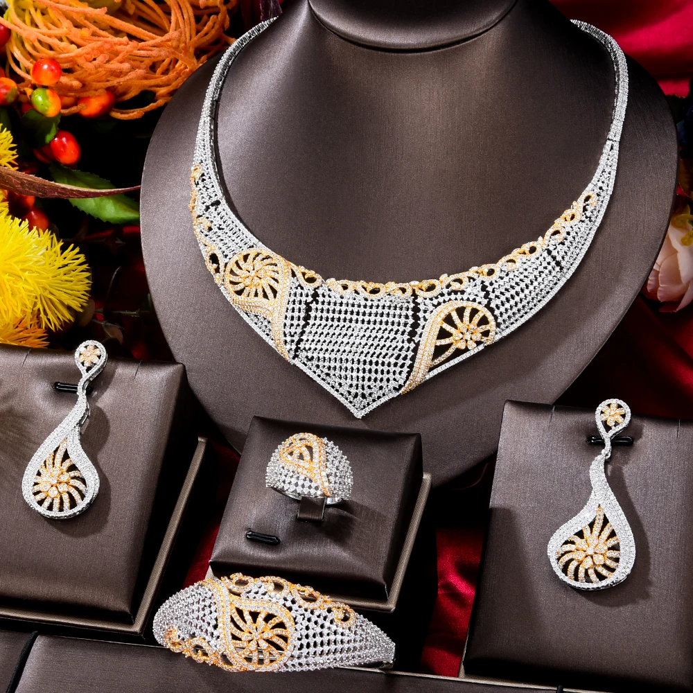 Conjunto de joyería de boda nigeriana de alta calidad moda conjunto de joyería nupcial africana Joyería Conjuntos de joyería y bisutería 