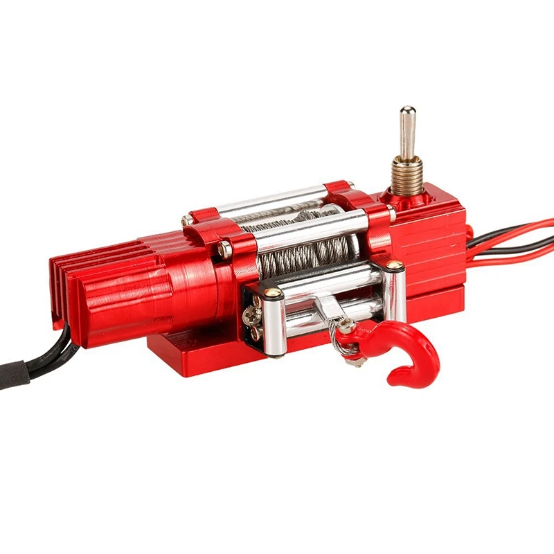 

Metal Steel Wired Automatic Simulated Winch with Switch For 1/10 JEEP CC01 Axial SCX10 RC4WD D90 Tamiya RC Car Crawler