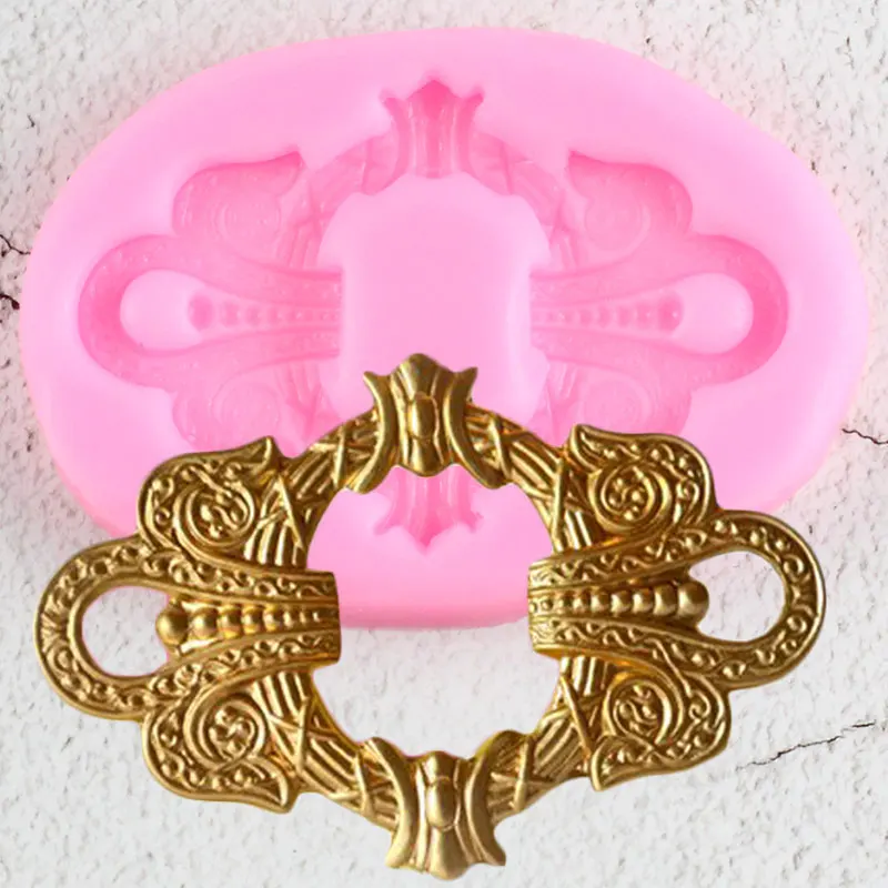 

Baroque Relief Cake Border Silicone Molds 3D Frame Cupcake Topper Fondant Cake Decorating Tools Candy Chocolate Gumpaste Moulds