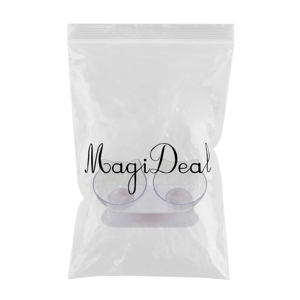 Round Kitten Cat Double Bowl Cat Bowl Dog Bowl Transparent Non-slip Food Bowl With Protection Cervical Transparent Cat Round Kitten Cat Double Bowl Cat Bowl Dog Bowl Transparent Non-slip Food Bowl With Protection Cervical Transparent Cat
