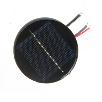 

0.28W 5V Solar Cell Module +Wire Diameter 60MM Round Solar Panel Charger For 3.7V Battery Light Polycrystalline 100pcs