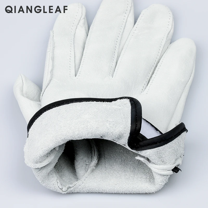 QIANGLEAF брендовые защитные перчатки, рабочие защитные перчатки, рабочие сверхтонкие кожаные перчатки,, 527WNP