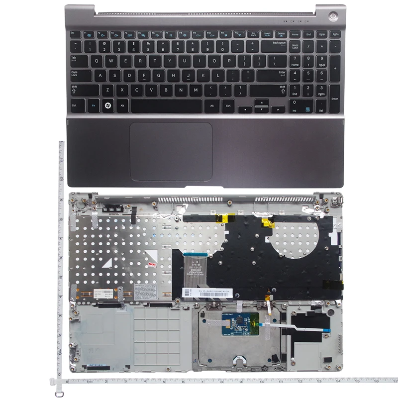外壳 三星 C壳带键盘 US 银色 NP700Z5 NP700Z5A CKSXNP700Z5-A-1 正反面