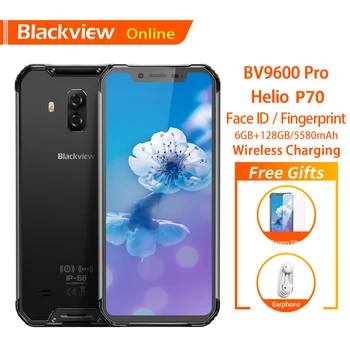 

Blackview BV9600 Pro Original Waterproof Smartphone Helio P70 6GB+128GB Android 9.0 Cellphone 19:9 AMOLED 4G Rugged Mobile Phone