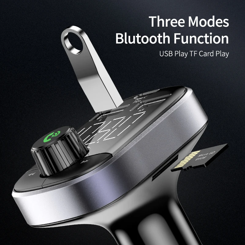 FLOVEME Quick Charge 3 0 USB Car Charger QC3 0 Bluetooth FM Transmitter Car Kit For 3