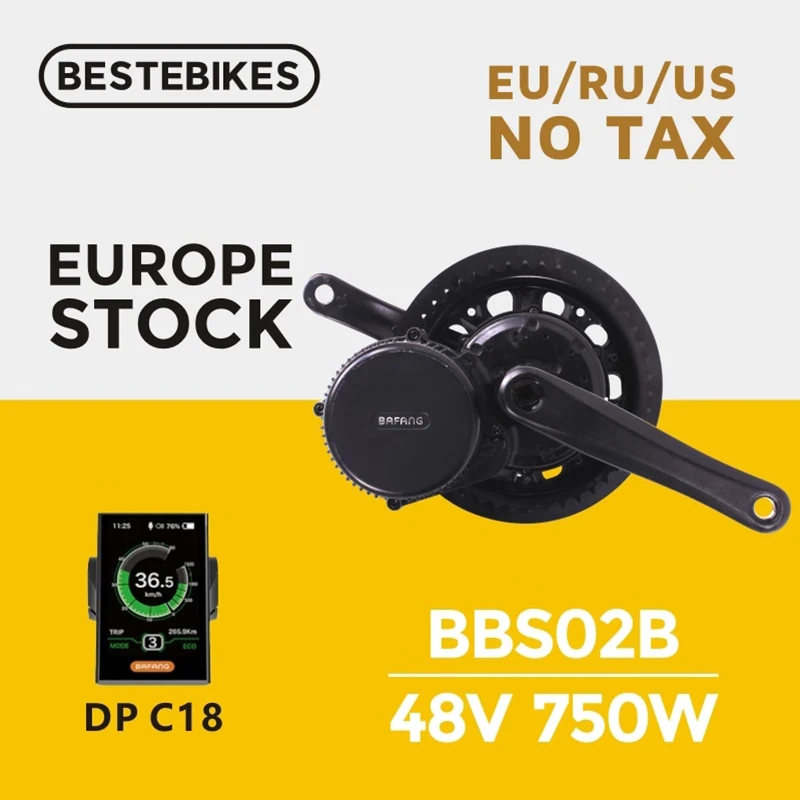 

Bafang BBS02B 48V750W bbs02 electric motor electric bike kit electric bike conversion kit velo electrique motor wheel
