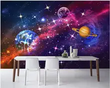 

3d wall murals wallpaper for walls in rolls Cosmic color starry sky planet custom photo wall paper home decor 3d living room
