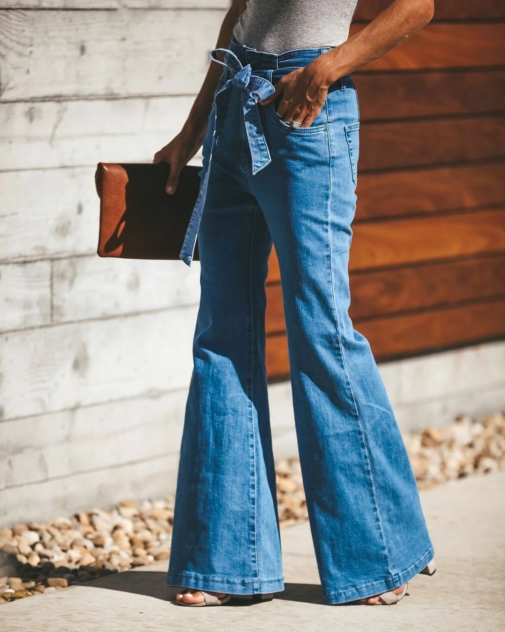 Vrouwen Boot Cut Denim Jeggings Broek 