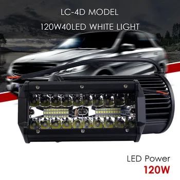 

work light 7inch 120w Bright LED Light Bar Spot Flood Combo LED Lights Driving Lights for Truck светодиодная фара