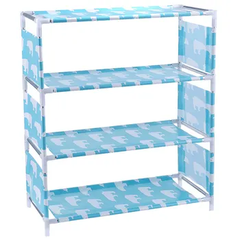 

3/4 Tiers Non Woven Shoe Rack Home Hall Organizer DIY Storage Cabinet Shelf P7Ding