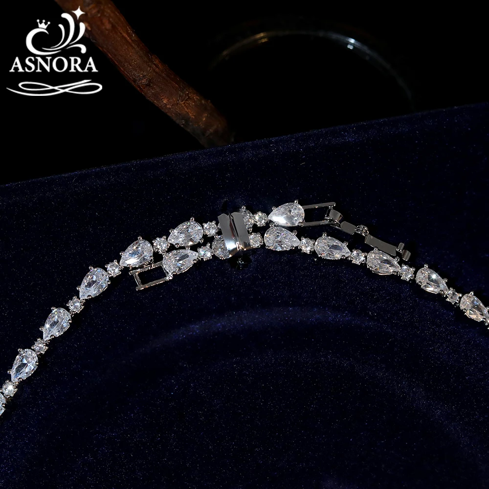 Reaky Set Di Gioielli Da Sposa 3 Pezzi | Collana Con Strass E Cristallo Per Matrimonio - Accessorio Elegante Per Donne, Damigiane E Festeggiamenti