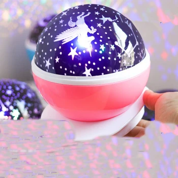 

LED Projection Unicorn lamp USB 5V battery powered night light children baby Gift sleeping light bedroom bedside tabl