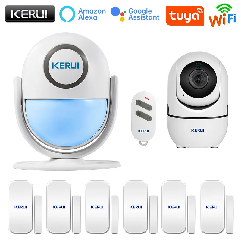 Kerui Tuya Wifi Alarm System Smart Home Garage Security Works With