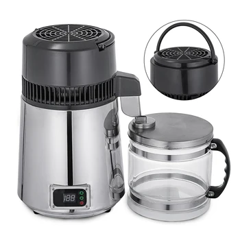 

Water Distillers Countertop Stainless Steel 4L 750W Digital Control Distilling Water Machine for Home with Handle