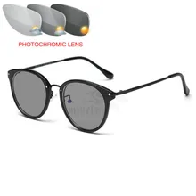 Mincl/Ретро Маленькая свежая фотохромная линза унисекс, круглая оправа, модная дизайнерская оправа для очков