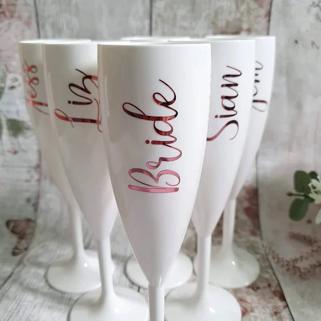 Bridesmaid Wine Tumblers Set of 8, Bride Champagne Flute Maid  of Honor Bride Mugs, 6 oz Stainless Steel Bridesmaid Proposal Gifts for  Engagement Wedding Bachelorette Party Supplies (Rose Gold): Champagne  Glasses