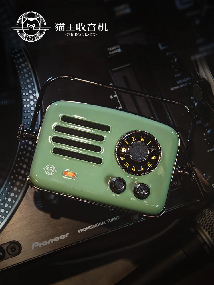 MAO KING MW-R Voyager 2 Aurora зеленый Bluetooth динамик Ретро wifi радио беспроводной портативный музыкальный металлический плейер подарок
