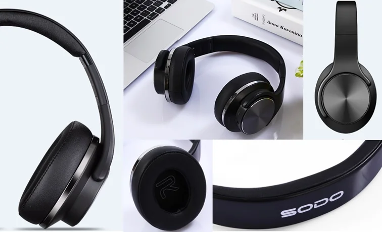Оригинальные SODO беспроводные наушники Bluetooth динамик с микрофоном для ПК и телефона Поддержка TF карты Аудио Спорт Bluetooth гарнитура