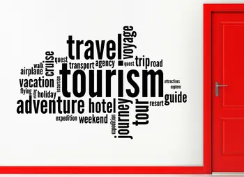 

Wall sticker adventure travel vacation travel road message words quote