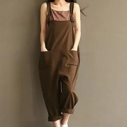 Mori Girl Spring Plus Size Women Jumpsuits Solid Loose Waist Cross Rompers Cotton Wide Leg Female Pants Bandage Trousers AF877 |