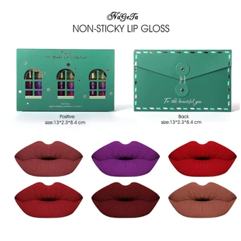 

6 Color/kit Lip Gloss Long-lasting Waterproof Non-stick Cup Matte Liquid Lipstick Kit Beauty Lip Tint Wholesale