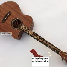 Бамбуковый узор гриф Электро Акустическая гитара струна