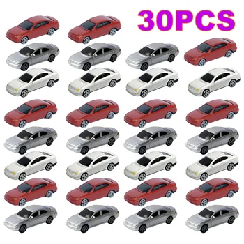 

30Pcs 1/150 Scale Simulation Plastic Mini Car Plastic Model Car for DIY Sand Table Building Model - Random Color