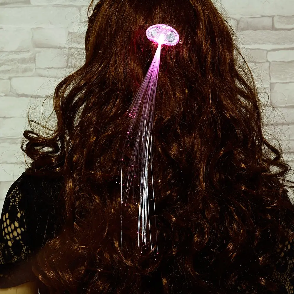 1 шт. смешной Дамы Красочный светильник бабочка косички светодиодный парики светящиеся вспышки светодиодный зажим для волос декоративные шпильки для волос Ligth Up Show