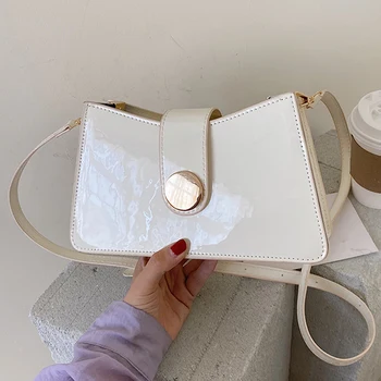 

Small Designer Patent Leather Armpit Bag for Women 2020 Elegant Shoulder Pack Female Summer Hand Bag For Cell phone