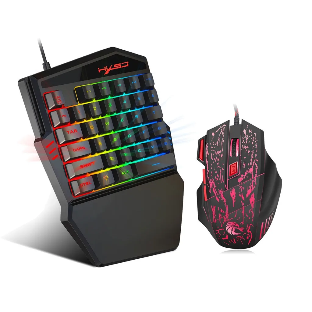 Gaming keyboard and Mouse Wired backlight mechanical feeling keyboard Gamer kit Silent 3200DPI Gaming Mouse Set for PC Laptop