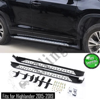 شراءتشغيل المجلس يناسب T. Oota هايلاندر 2014-2019 2 قطعة الجانب الأيسر الأيمن خطوات Nerf بار دواسة سيارة الجانب الدرج قضيب جانبي