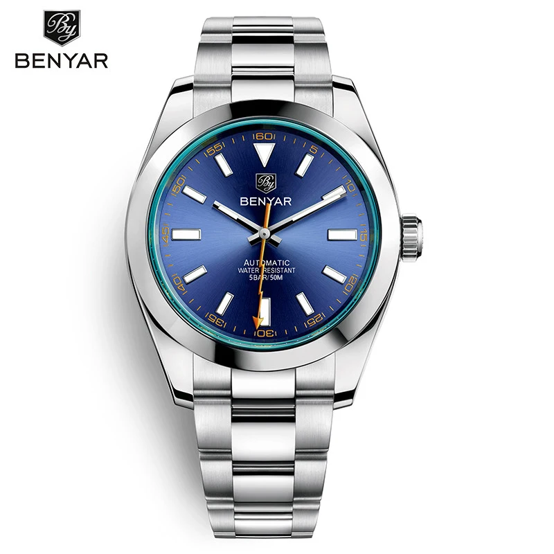 

BENYAR Men Automatic Watches 2023 New Top Brand Luxury Stainless Steel Waterproof Men Mechanical Wristwatches Relogios Masculino