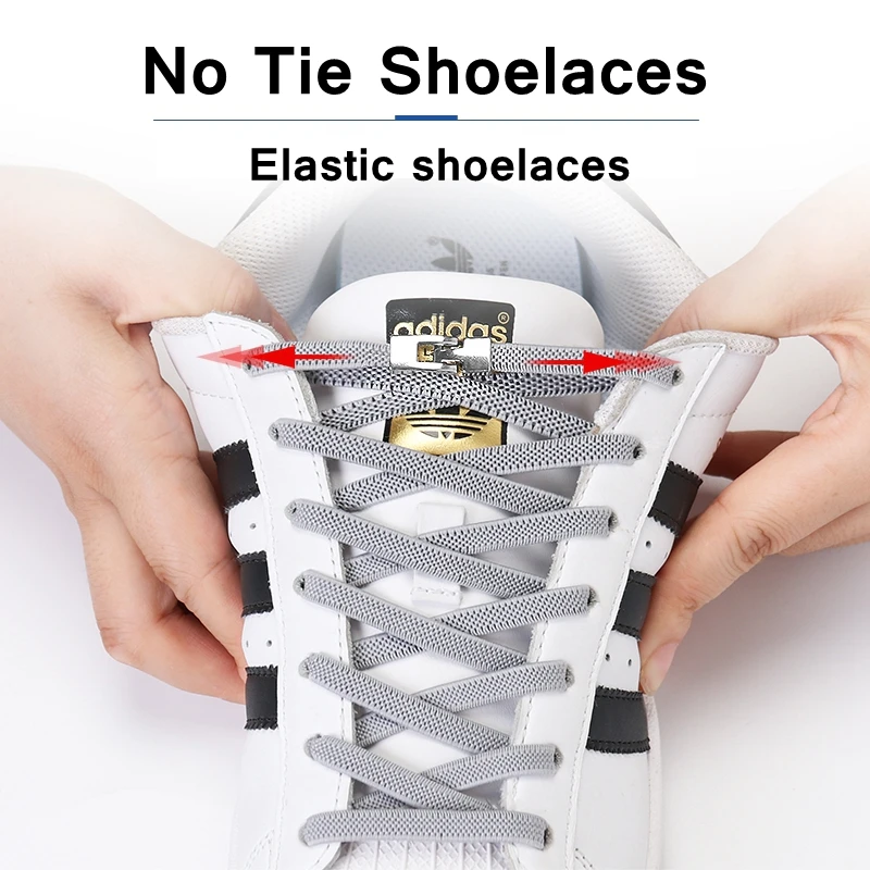 

Cross buckle Shoelaces 1 Second Quick No Tie Shoelaces Elastic Kids Adult Unisex Sneakers Shoelace Lazy Laces Strings