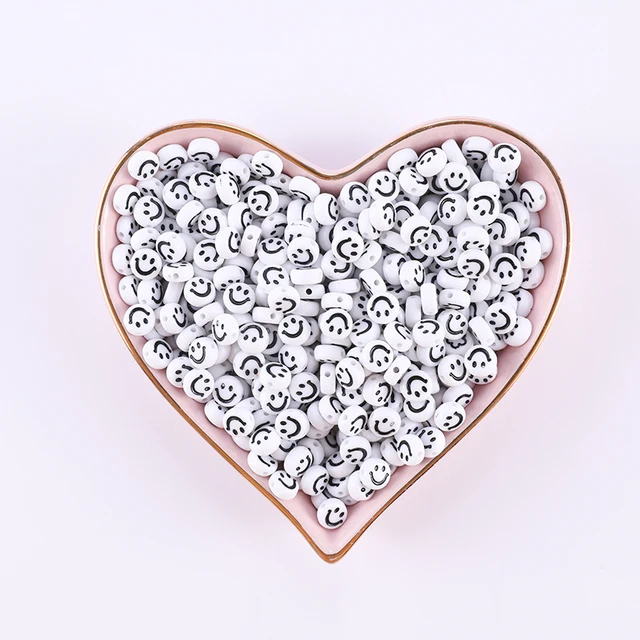 100/200/500pcs Heart Beads For Jewelry Making Acrylic Mixed Beads With Letters For Bracelet Handmade Diy Bracelet Necklace 2021 4x7mm 87