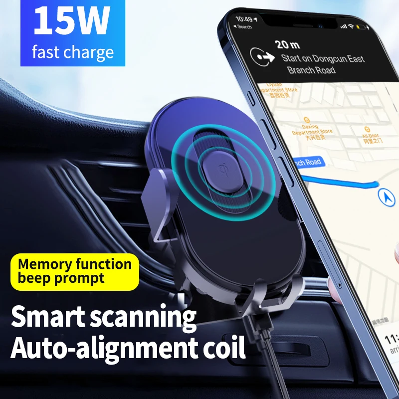 

15w Vehicle Wireless Charging Compatible Magnetic Suction Wireless Charger Fast Charging Mobile Phone Charger