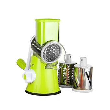 

Tri-Blade Spiralizer Vegetable Slicer Manual Hand Speedy Safe Vegetables Chopper with 3 Interchangeable Round Stainless Steel Ro