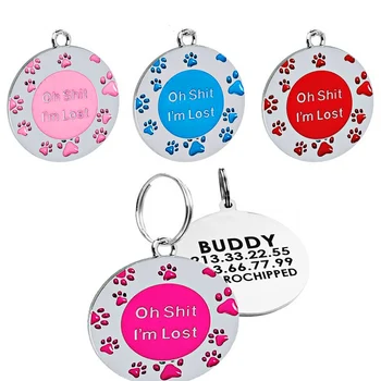 

Dogs Cats Collars Customized Harnesses Dog Sheet Personalized Dogs ID Tag Free Engraved Collar for Dog Name Phone Pet Product 45