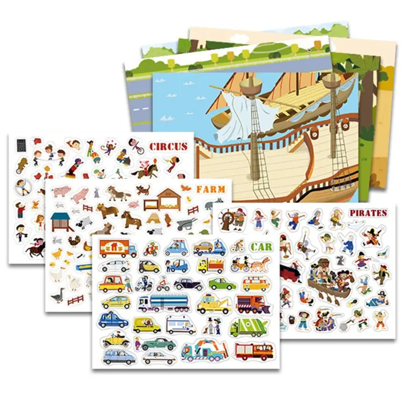 MiDeer новые многоразовые наклейки для книг и игр Коллекционные детские