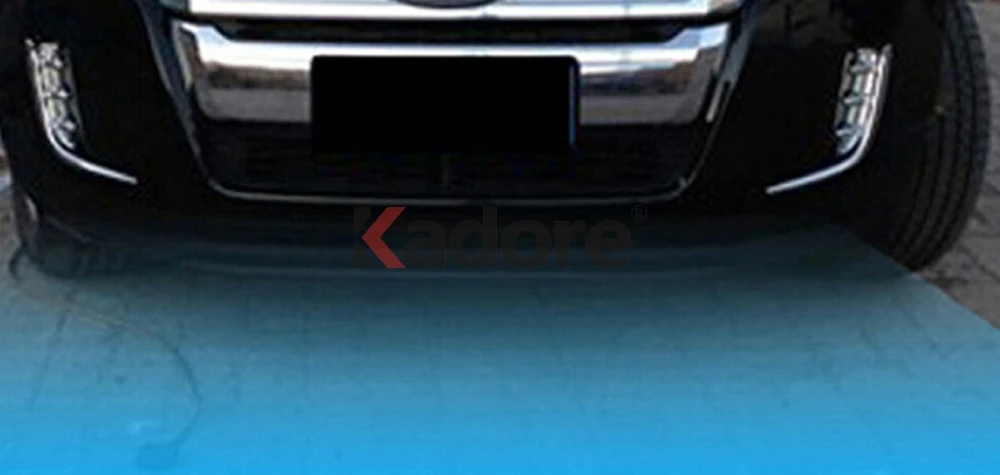 Для Ford Edge 2011- Высокое качество ABS хром пластик передняя противотуманная фара крышка рамка планки авто крышка аксессуары 4 шт./компл