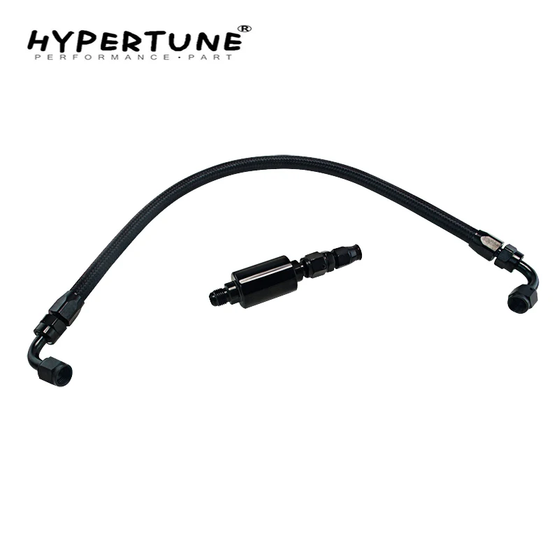 Hypertune-черный заправленный комплект фитингов топливной линии встроенный фильтр для Honda Civic 96-00 EK HT-QT18
