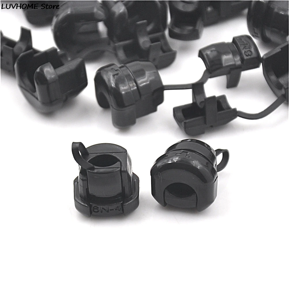 Strain Relief Bushings 6N-4 Strain Relief Bushing SJT 18AWG T = 0.5~1.6mm Nylon Black 20 PCS