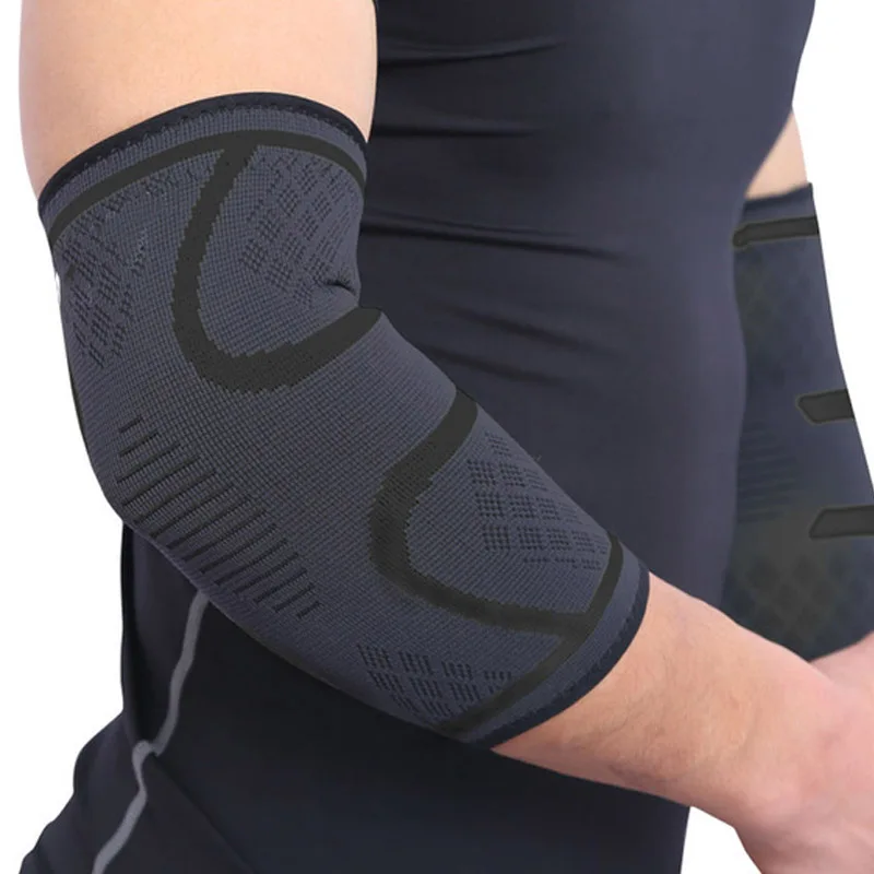 2Pcs Elbow Pads Support Elastic Gym Sport Elbow Basketball Volleyball Sport Safety Breathable Elbow Pad Arm Sleeve Elbow Brace - Color: 1PCS