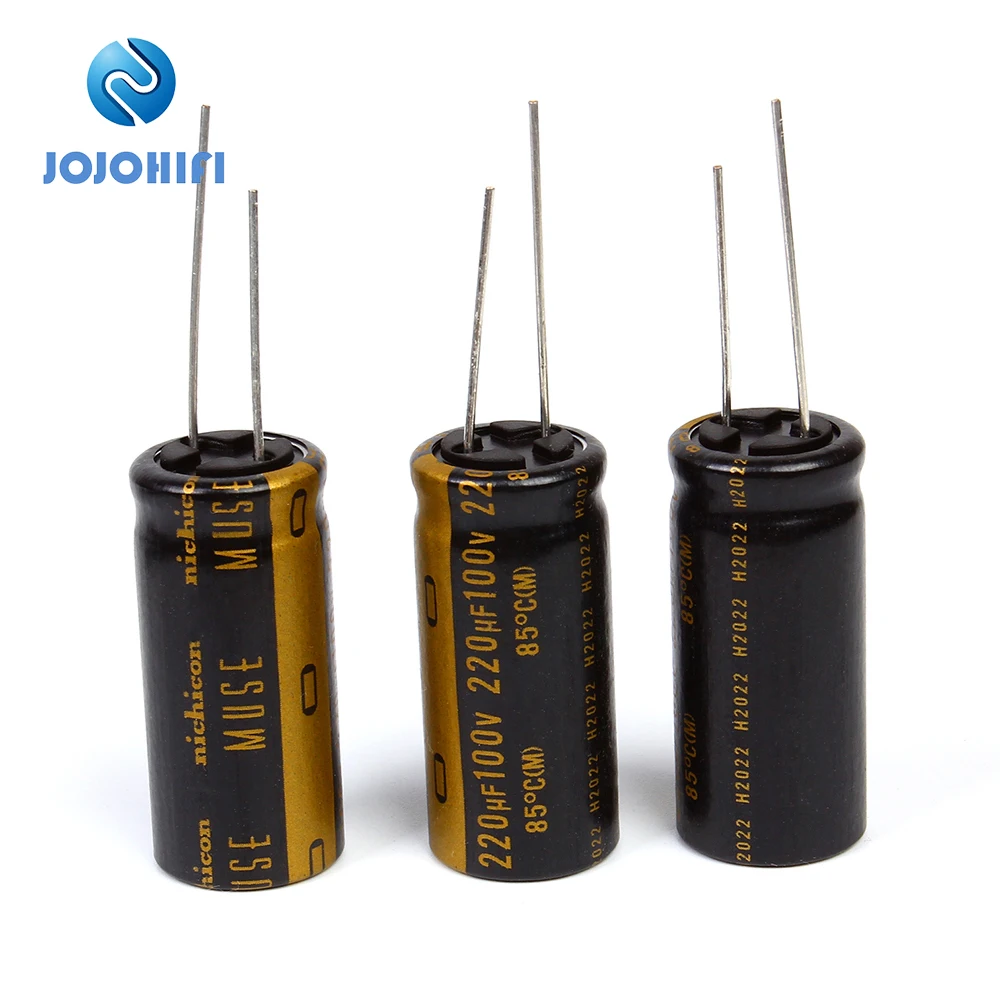 3pcs Nichicon 220UF 100V 16x35.5mm KZ MUSE 100V/220UF Pitch 7.5mm Fever Audio Electrolytic Capacitors