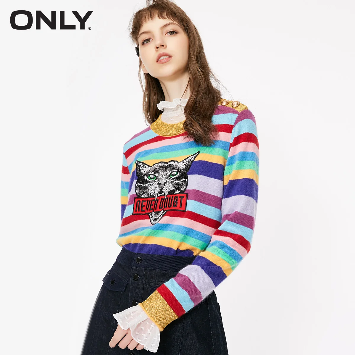 

ONLY women's autumn new slim pullover sweater | 118313575