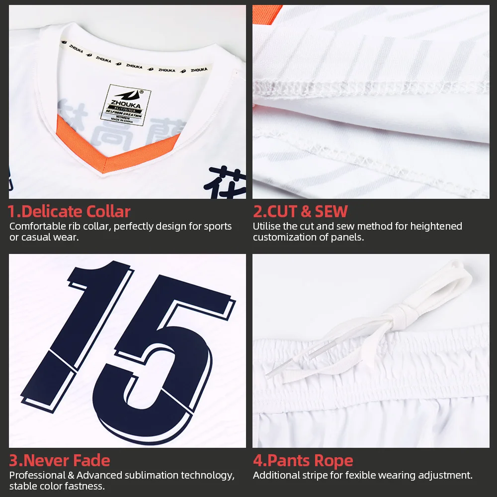 Profession design high quality volleyball jersey set women sportswear quick dry volleyball jersey